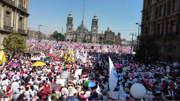 Marea Rosa Rumbo Al Z Calo As Luce La Concentraci N El Ine No Se