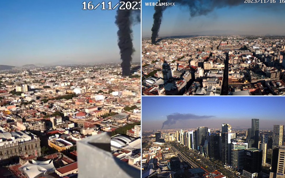 As Se Vio El Humo Del Incendio De Tepito Desde Diversos Puntos En Cdmx