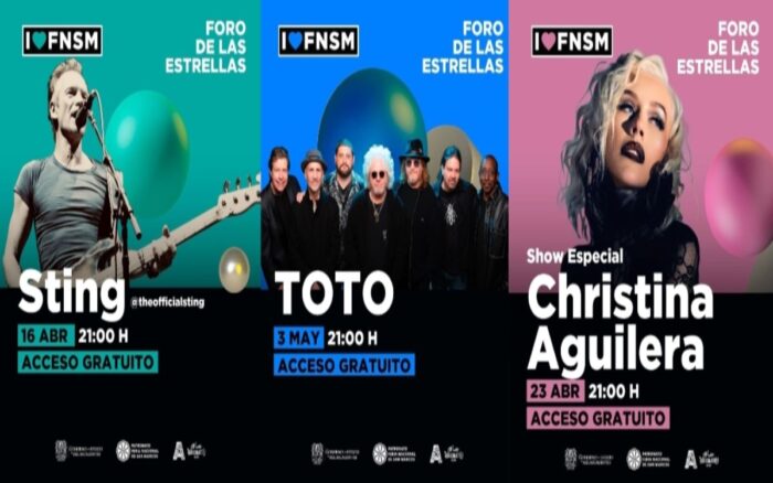 Sting Toto Cristina Aguilera y más artistas se presentarán gratis en