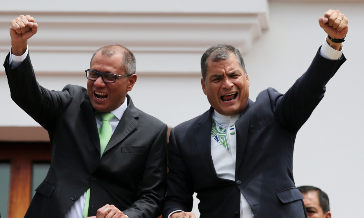 Eu Proh Be Entrar Al Expresidente Rafael Correa Y A Jorge Glas