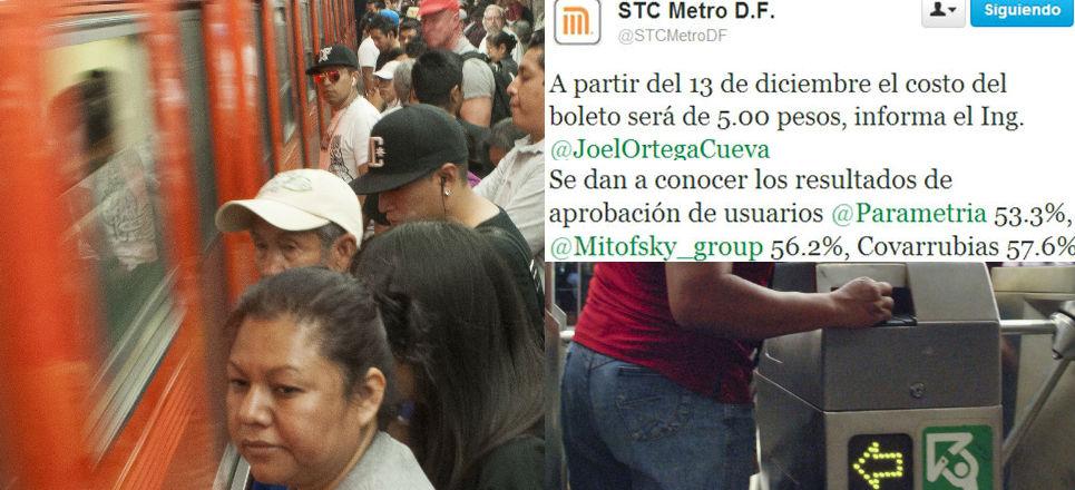 A 5 pesos, el boleto del Metro a partir del 13 de diciembre | Aristegui Noticias A 5 pesos, el boleto del Metro a partir del 13 de diciembre | Aristegui Noticias