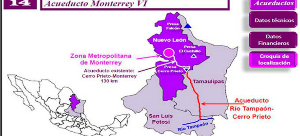El polémico acueducto Monterrey VI no tiene ni predio El polémico acueducto Monterrey VI no tiene ni predio