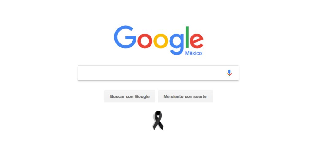 Google coloca moño negro por lo ocurrido en colegio de Monterrey (Foto