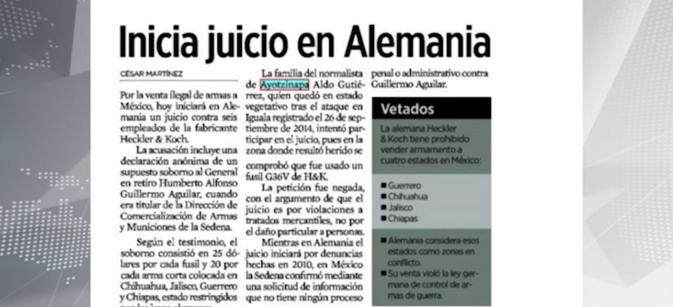Indagan corrupción de Sedena en compra de armas ilegales... en Alemania Indagan corrupción de Sedena en compra de armas ilegales... en Alemania