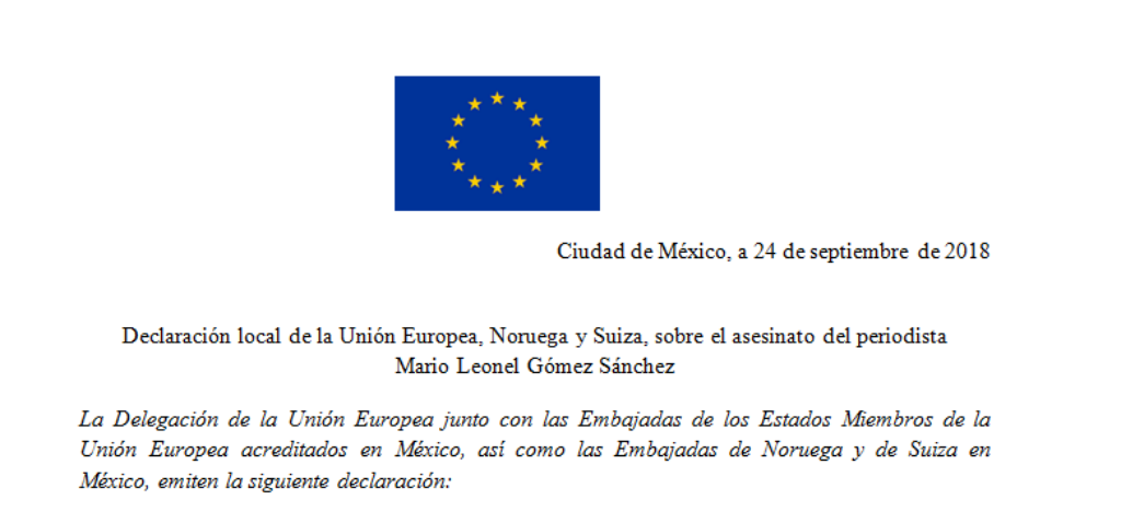 Unión Europea Noruega Y Suiza Condenan Asesinato De Periodista Chiapaneco Aristegui Noticias 8232