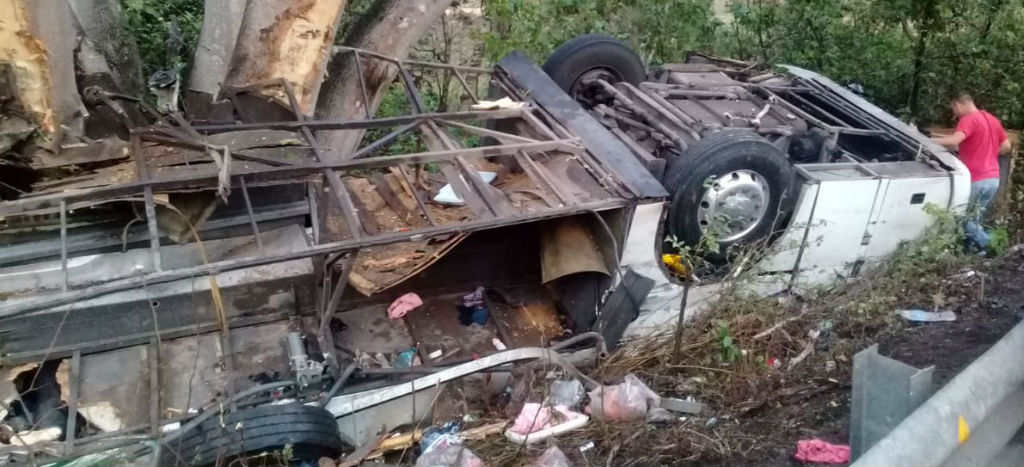 Al Menos 15 Muertos Y 20 Heridos Tras Volcadura De Autobús En Carretera