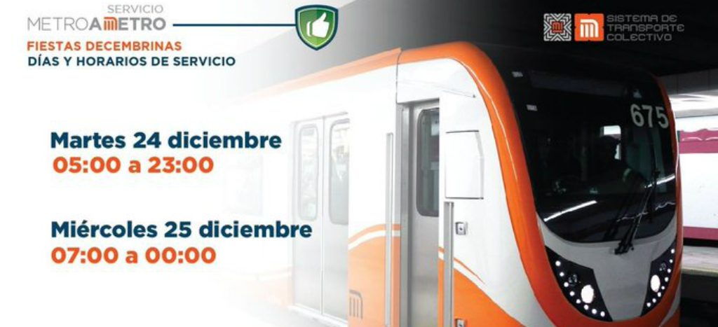 Que no se te olvide! Metro tendrá horario especial en Navidad y Año Nuevo |  Aristegui Noticias