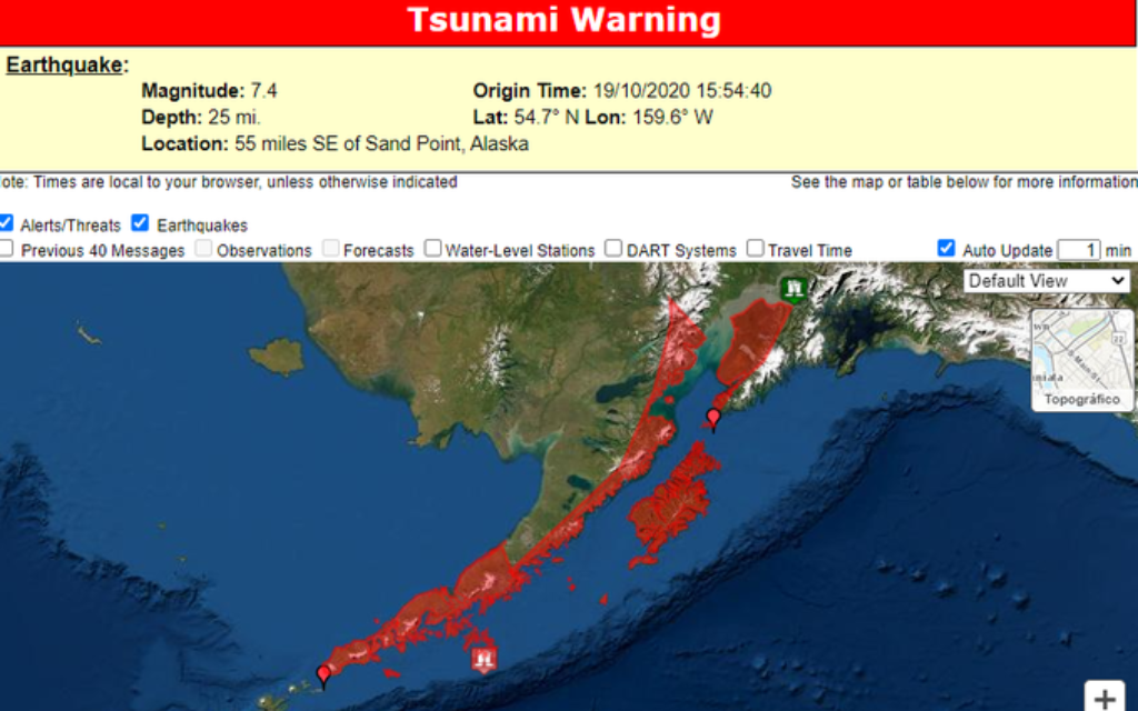 Sismo De 7.5 Sacude A Alaska; Emiten Alerta De Tsunami | Video ...