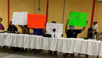 Periodistas y activistas del Istmo protestan durante 