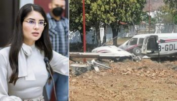 Se accidenta avioneta donde viajaba alcaldesa de Tepic, Geraldine Ponce