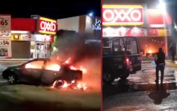 Criminales queman vehículos y negocios en Celaya e Irapuato