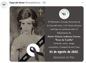 Muere Rosa De Castilla Actriz De La Poca De Oro Del Cine Mexicano Aristegui Noticias