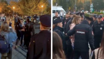 Reportan al menos cien detenidos en protestas en Rusia contra la movilización anunciada por Putin