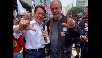 Mario Delgado viajó a Brasil para apoyar a Lula da Silva