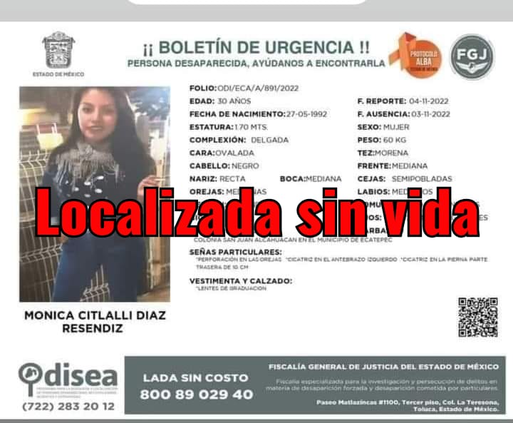 Maestra Mónica Citlalli De Ecatepec Es La Mujer Encontrada En La México