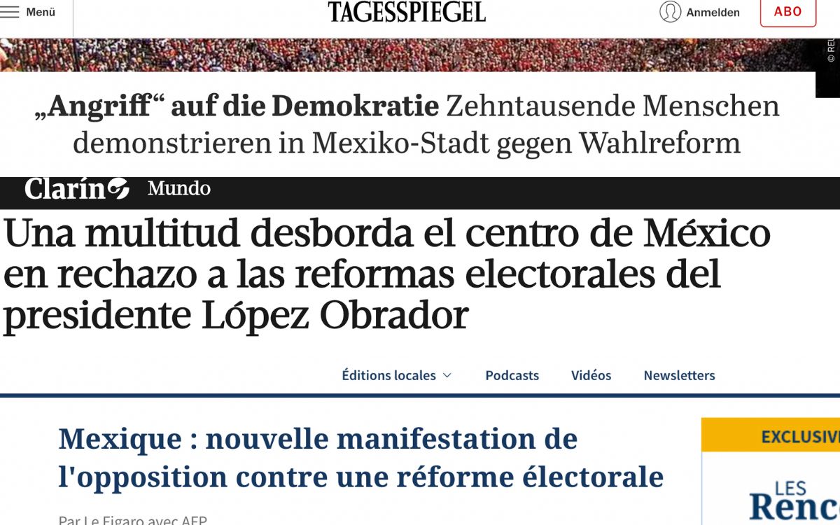 Así Cubrieron Medios Extranjeros Concentración Contra "Plan B ...