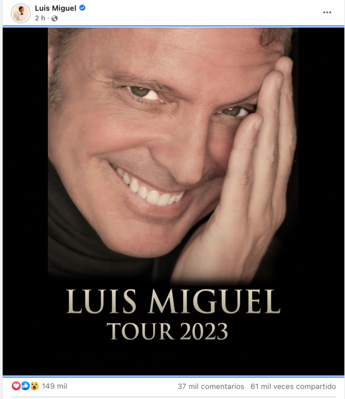 Luis Miguel anuncia Tour 2023 Aristegui Noticias