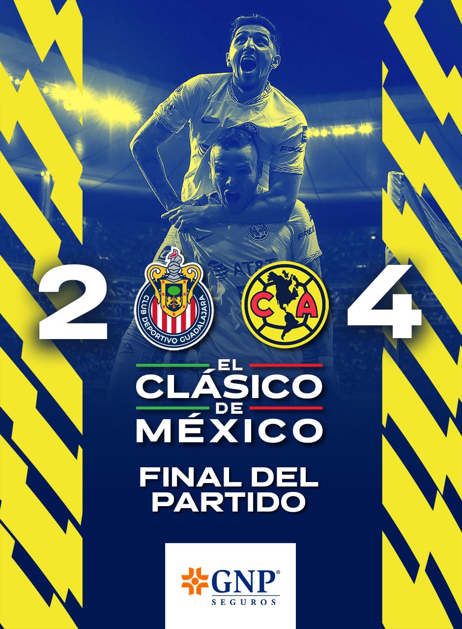 Liga MX: América se lleva el Clásico ante Chivas en un festival de goles |  Video | Aristegui Noticias
