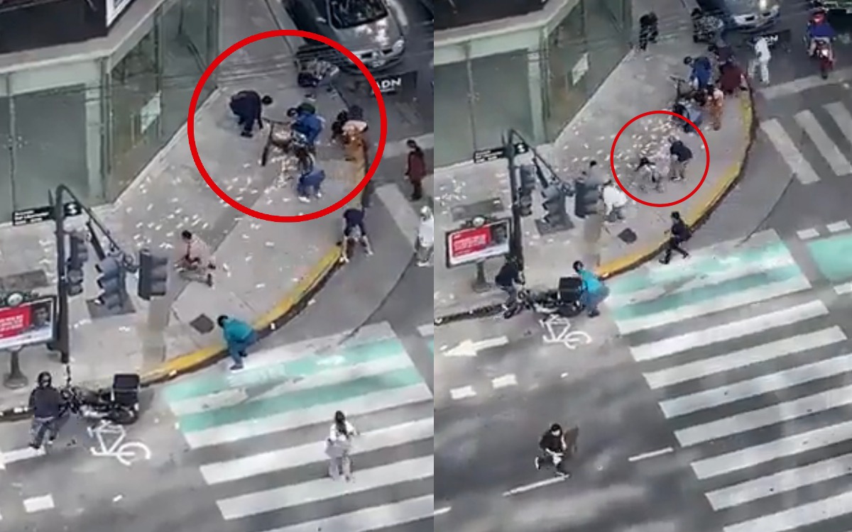 Video |  Thousands of banknotes caught in the rain after an attempted robbery in Argentina
