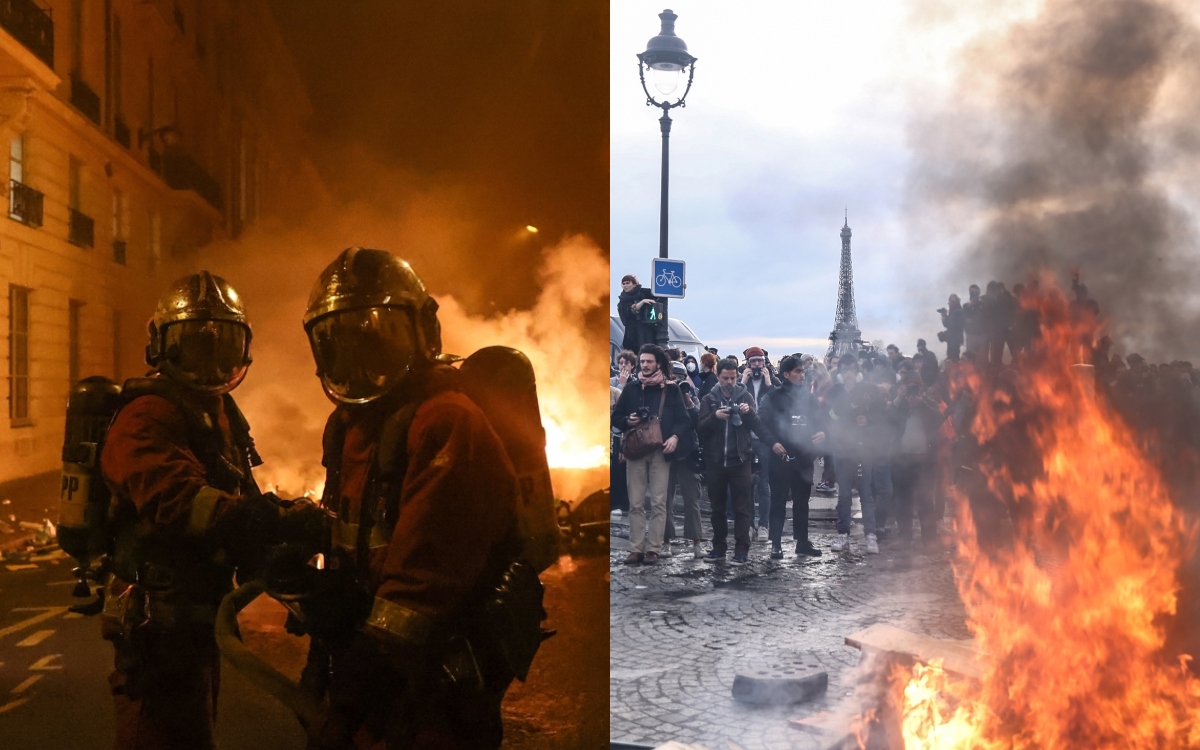 Protest against Macron’s pension reform ends in arrest of 120 people in Paris