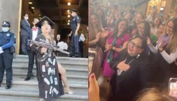 Videos | Mujer protesta fuera de la Corte: '¡Fuera Norma Piña!'; y adentro, le aplauden a la ministra presidenta