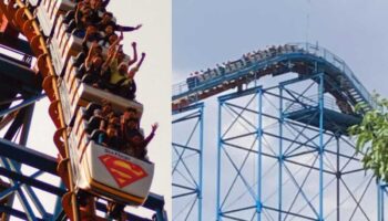 Reportan falla mecánica en el ‘Superman’ de Six Flags