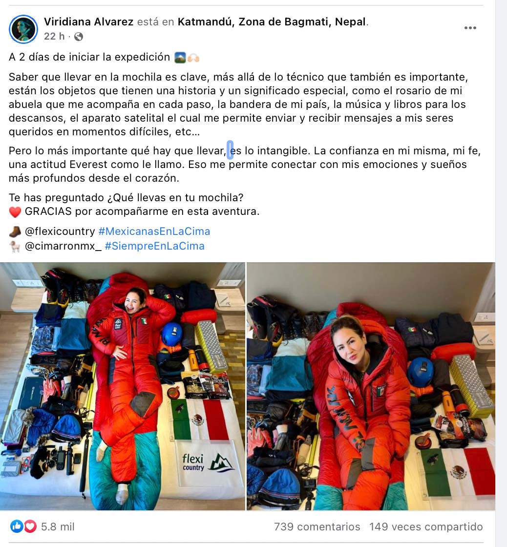 Mexicana rumbo al Everest, es la décima expedición de la récord Guinness en  Nepal | Aristegui Noticias