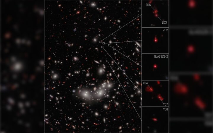 Telescopio Webb confirma primer cúmulo de 7 galaxias