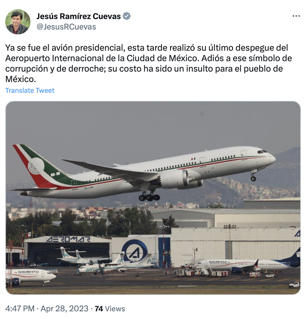 Videos | ¡Adiós México; hola Tayikistán! Avión presidencial vuela a su  nueva casa | Aristegui Noticias
