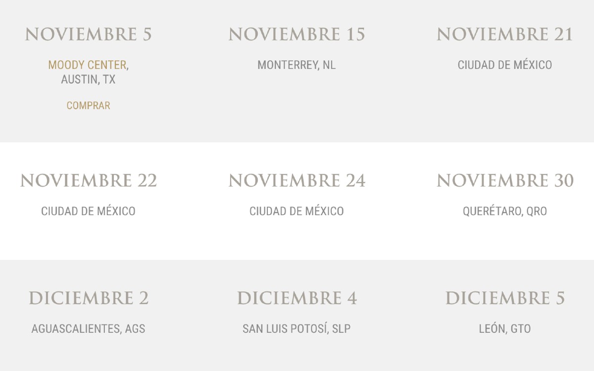 Luis Miguel anuncia venta de boletos para conciertos en México