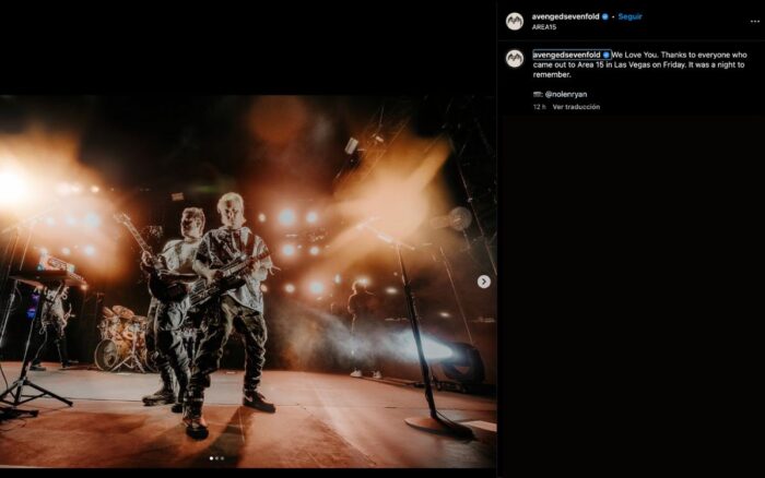 Así empezó la gira de Avenged Sevenfold. Setlist, vídeos y fotos del  impresionante nuevo escenario