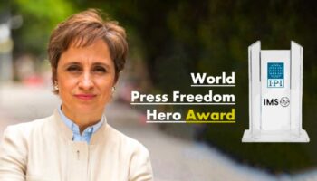 'Tiempos difíciles' para el periodismo en México: Aristegui recibe premio Héroe Mundial de la Libertad de Prensa 2023