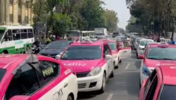 Taxistas protestan en CDMX; reportan caos vehicular