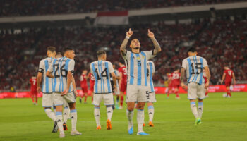 Argentina, sin Messi y Di María, le pega a Indonesia | Tuit