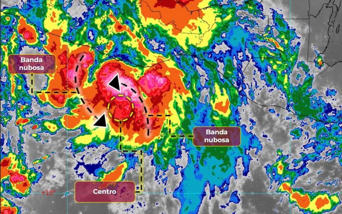 Ciclón Dos-E evoluciona a depresión tropical. Conoce cuáles estados afectará Ciclón Dos-E evoluciona a depresión tropical. Conoce cuáles estados afectará
