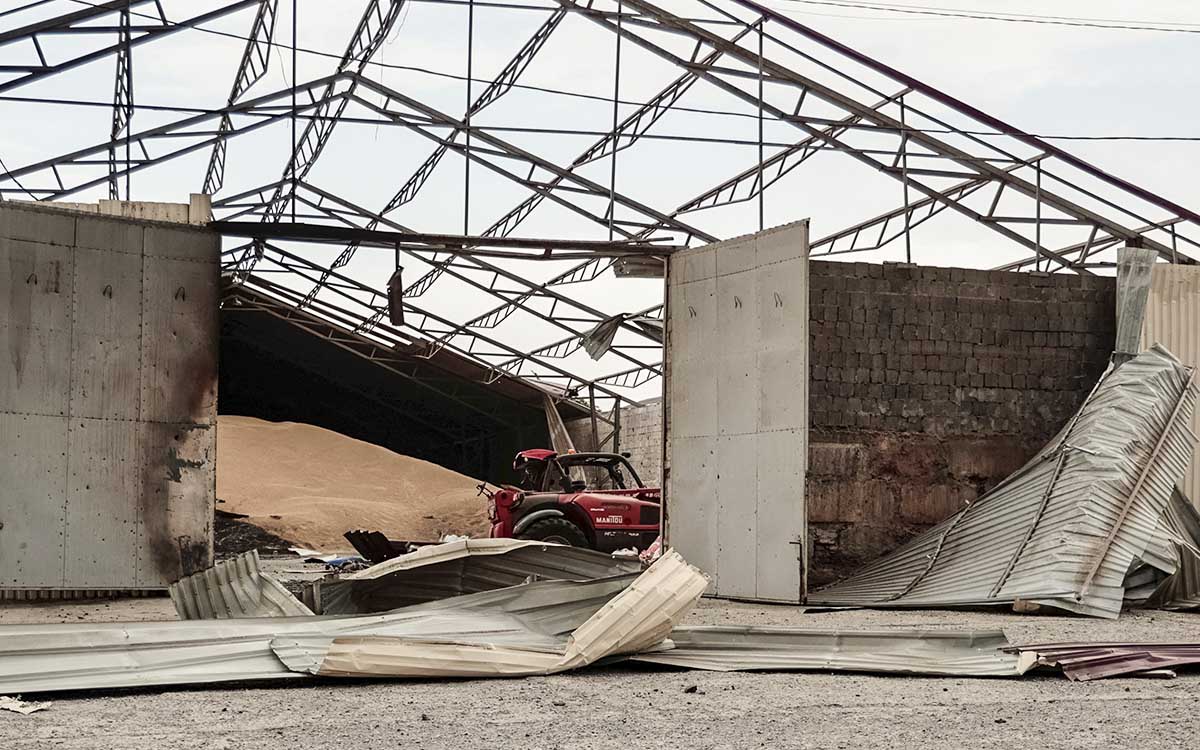 Russian missiles hit the grain and oil terminals in the port of Odessa