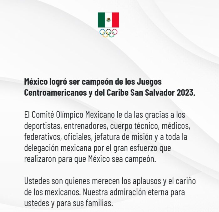 México es campeón de los Juegos Centroamericanos y del Caribe San Salvador 2023 Aristegui Noticias