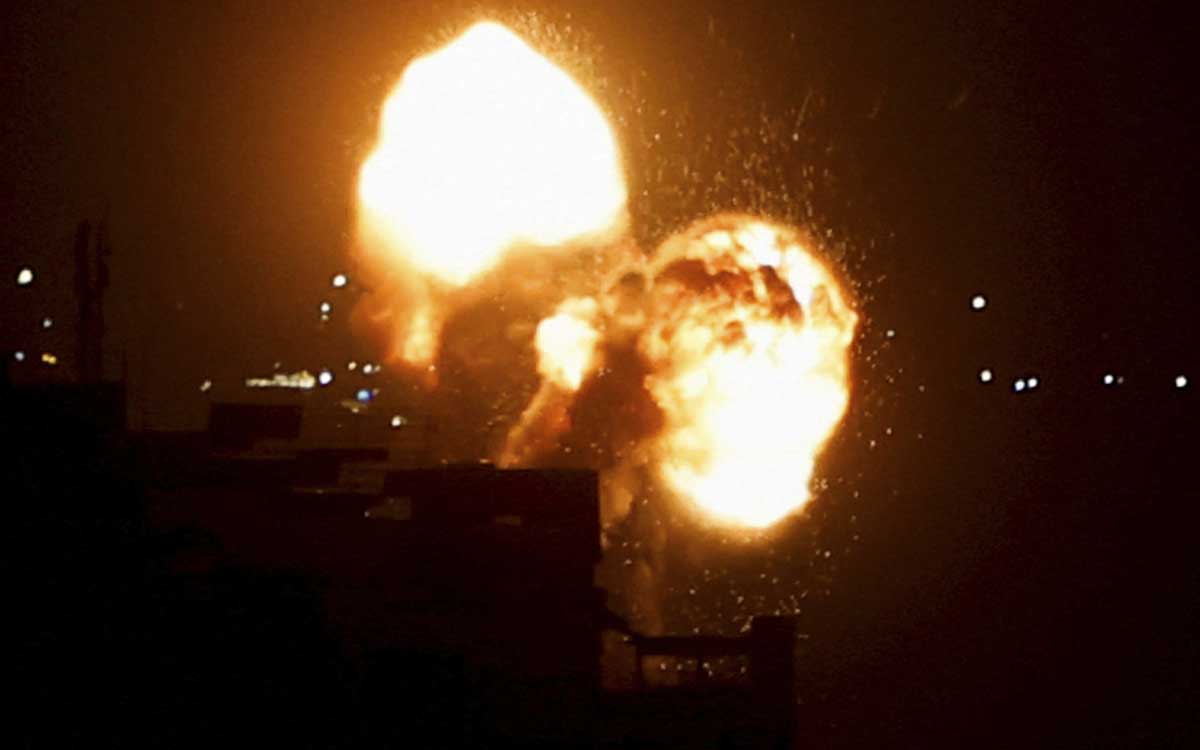Israel attacks Gaza after intercepting five projectiles fired from Gaza
