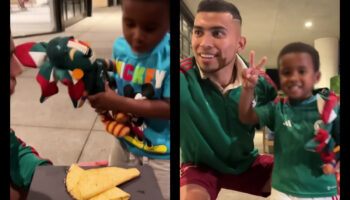 Selección Mexicana se reúne con niño africano y le regala quesadillas
