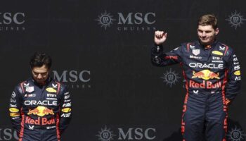 F1: Verstappen y 'Checo' logran el 1-2 en Bélgica
