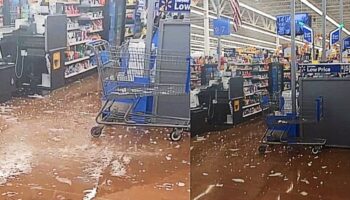 Videos | Granizos gigantes rompen techo de un Walmart