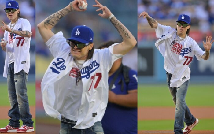 Peso Pluma resulta un hitazo al presentarse en el Dodger Stadium