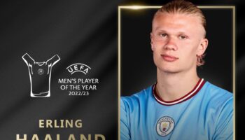 Erling Haaland, nombrado mejor jugador del año de la UEFA