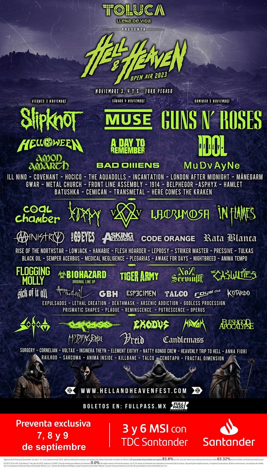 Revelan Cartel Oficial Del Hell Heaven 2023 Muse Slipknot Y Guns N   Hell And Heaven Cartel Line Up 