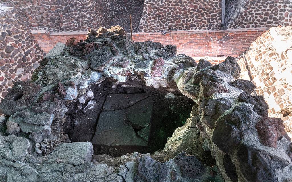 Piedras verdes en el Templo Mayor de Tenochtitlan