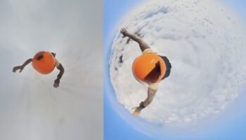 Video | Paracaidista capta el interior de una nube al lanzarse a ella