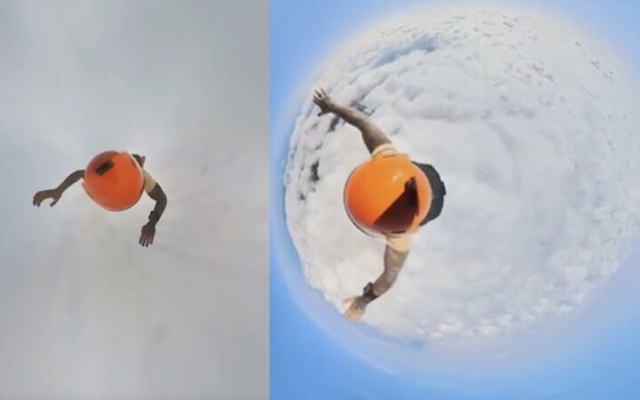 Video | Paracaidista capta el interior de una nube al lanzarse a ella