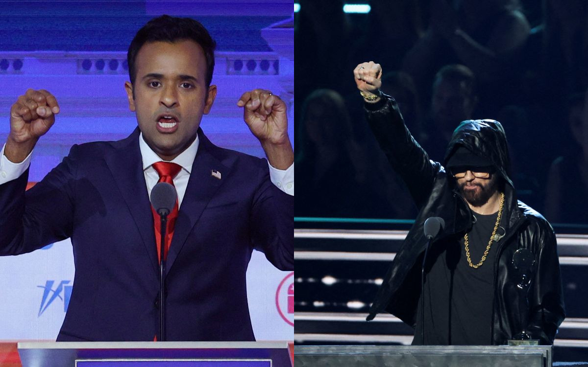 Politician was rapping like Eminem and got a warning from the artist