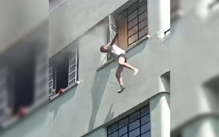 Video | Hombre cae del tercer piso tras incendio en su departamento en CDMX Video | Hombre cae del tercer piso tras incendio en su departamento en CDMX