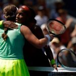 Coco Gauff y Jelena Ostapenko en el US Open 2023